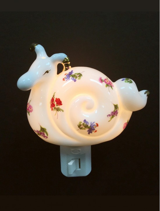 Porcelain Snail Night Light with Gift Box